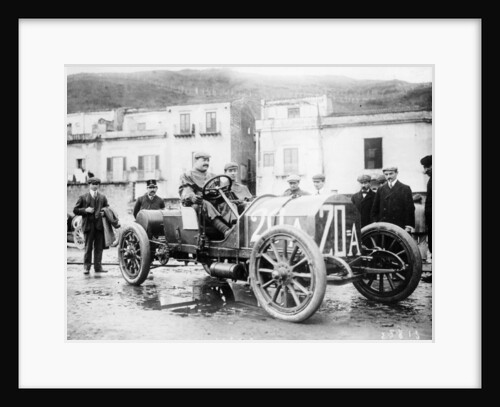 Vincenzo Lancia taking part in the Targa Florio race, Sicily, April 1907 by Unknown