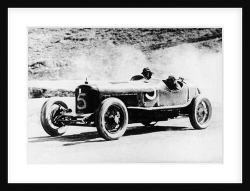 Alfieri Maserati and Guerino Bertocchi in a Type 26 Maserati, Targa Florio race, Sicily, 1926 by Unknown