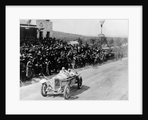 Christian Lautenschlager passing the tribunes, in the Targa Florio race, Sicily, 1922 by Unknown