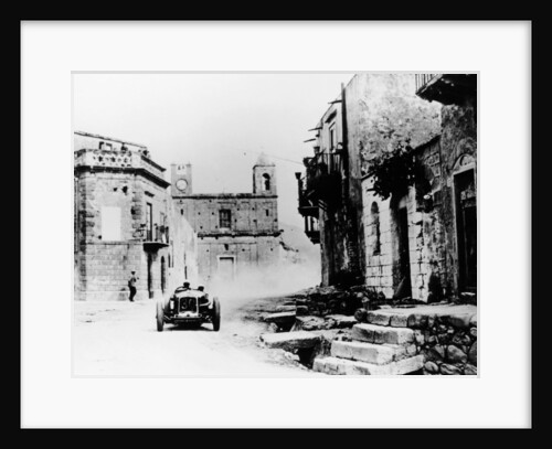 Achille Varzi in a P2 Alfa Romeo Grand Prix car, in the Targa Florio race, Sicily, 1930 by Unknown