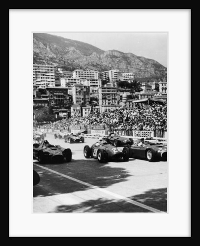 Cars on the starting grid by Anonymous