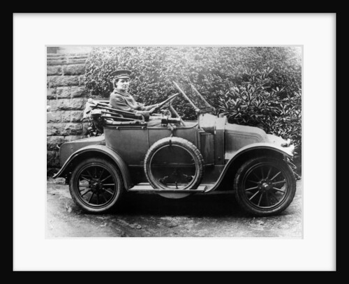 Woman in a 1911 convertible Renault AX, c1911 by Unknown