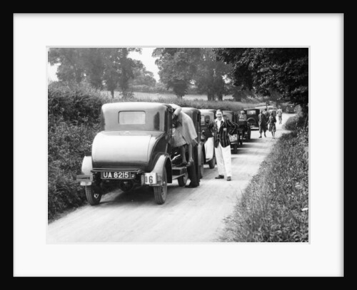 Traffic jam in a country lane, 1920s by Unknown