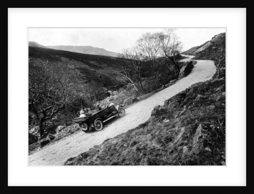 A Morris Oxford climbing a steep hill in the Lake District, Cumbria, (c1920s?) by Unknown