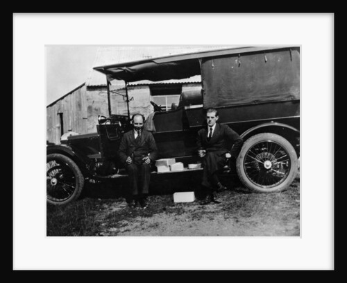 Two men with a Daimler shooting brake, 1914 by Unknown