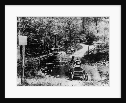 1905 Franklin car fording a river, (1905?) by Unknown