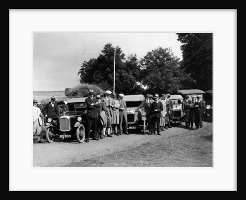 Group of people and cars on a country road, (c1930s?) by Unknown