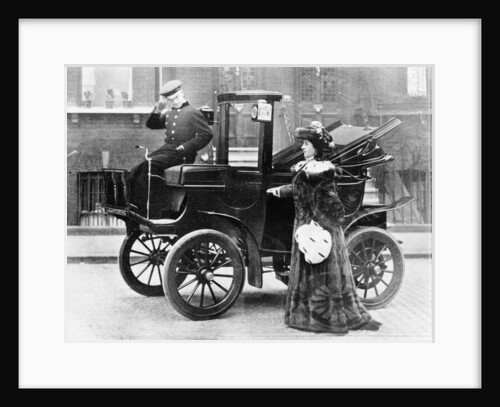 Lillie Langtry modelling a sable motoring coat by Unknown