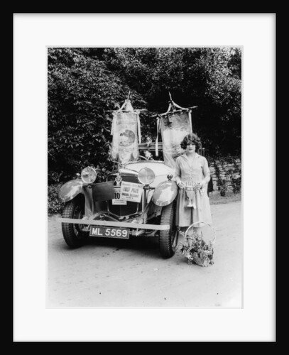 A woman and her prize winning Ballot car, Bournemouth, Dorset, 1928 by Unknown
