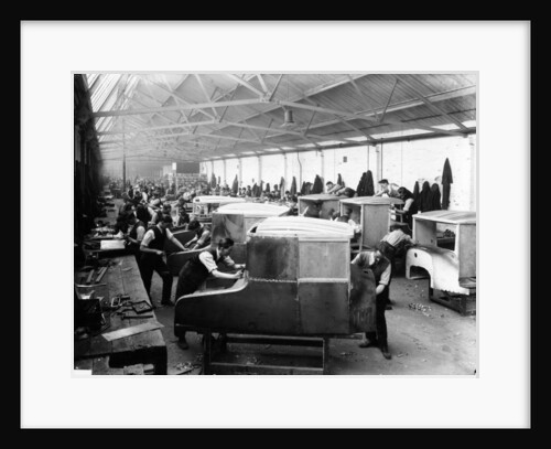 The panelling department at the Morris factory by Anonymous