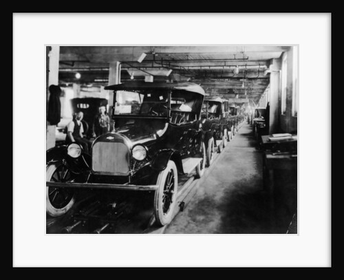 Chevrolet 490 cars on production line, c1920 by Unknown