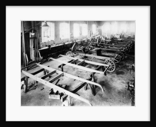 Chassis assembly at the Iris car works, Willesden, London, c1907 by Unknown