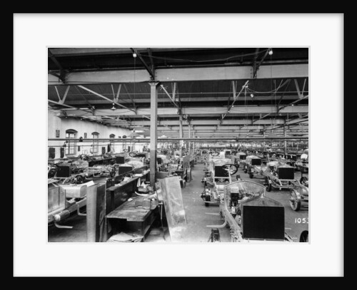 Rolls-Royce Silver Ghosts under construction, Derby, c1912 by Unknown