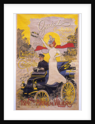 Poster advertising car coachwork, 1899 by Maurice Neumont