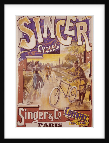 Poster advertising Singer bicycles, late 19th-early 20th century by Unknown