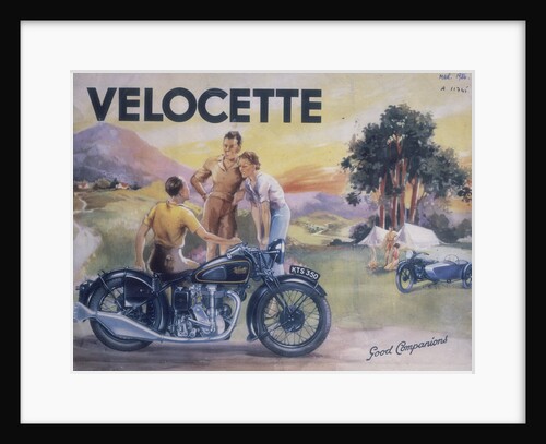Poster advertising Velocette motor bikes, 1936 by Unknown