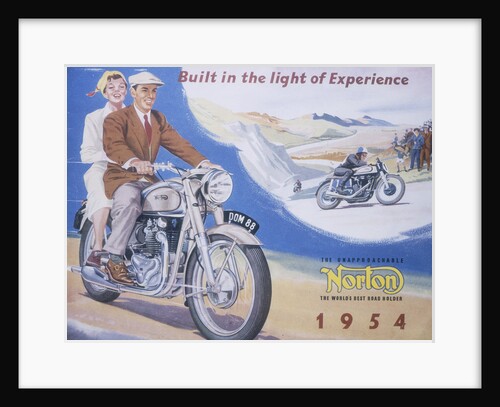 Poster advertising Norton motor bikes, 1954 by Unknown