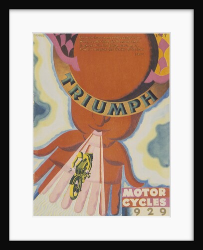 Poster advertising Triumph motor bikes, 1929 by Unknown