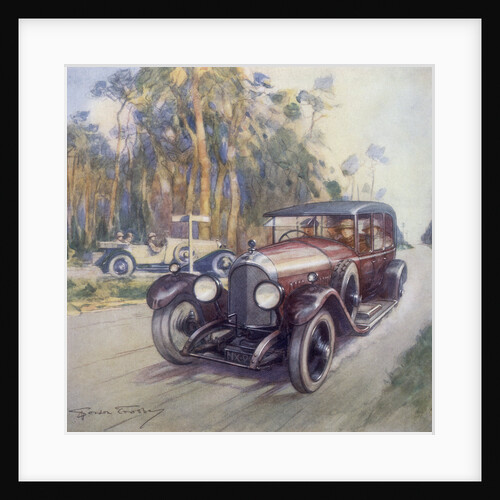 Poster advertising Bentley cars, 1927 by Gordon Crosby