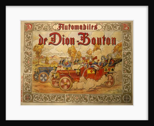Poster advertising De Dion Bouton cars, (c1920s?) by Job Nixon
