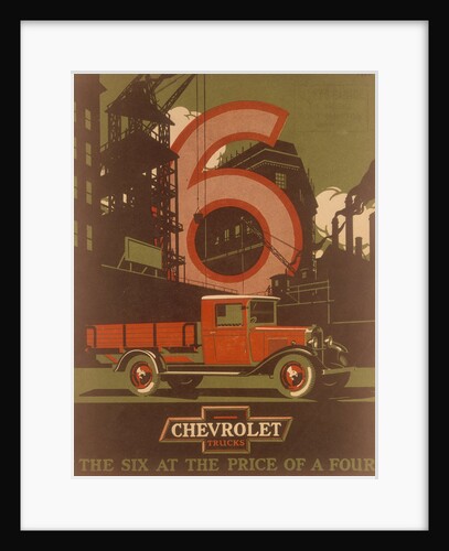 Poster advertising Chevrolet trucks, (c1930s?) by Unknown