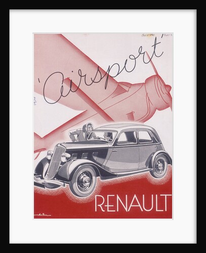 Poster advertising Renault cars, 1934 by Unknown