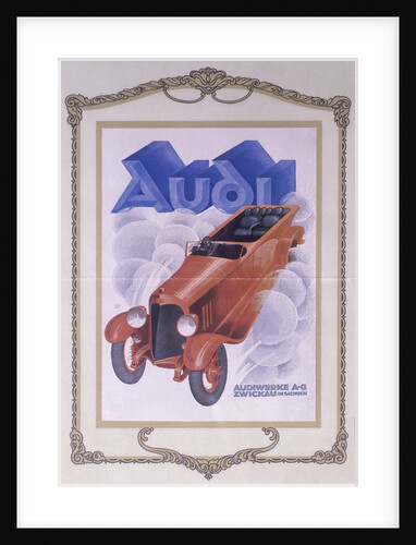 Poster advertising Audi cars, 1922 by Unknown