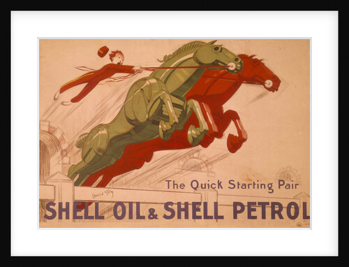Poster advertising Shell oil and petrol by Unknown