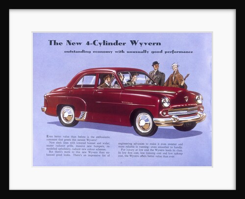 Poster advertising a Vauxhall Wyvern, 1956 by Unknown