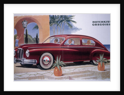 Poster advertising a Hotchkiss-Gregoire car, 1951 by Unknown