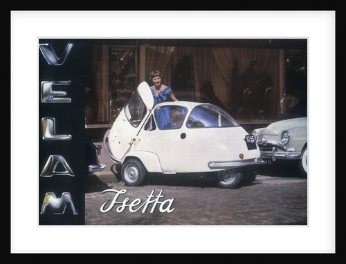 Poster advertising a Velam Isetta car, 1957 by Unknown
