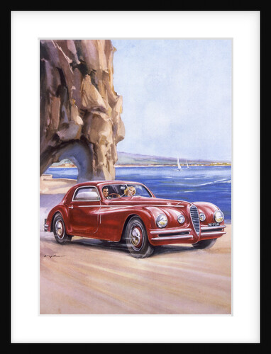 Poster advertising an Alfa Romeo 6C 2500 Super Sports, 1948 by Unknown