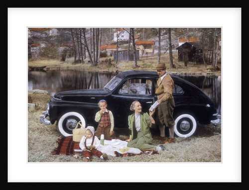 Poster advertising a Volvo 444, 1953 by Unknown