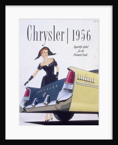 Poster advertising a Chrysler by Anonymous