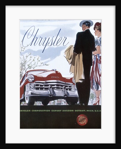 Poster advertising a Chrysler, 1950 by Unknown