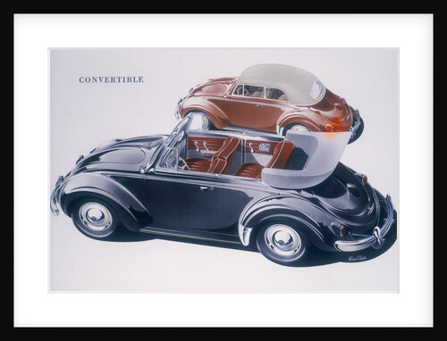 Poster advertising a Volkswagen Convertible, 1959 by Unknown