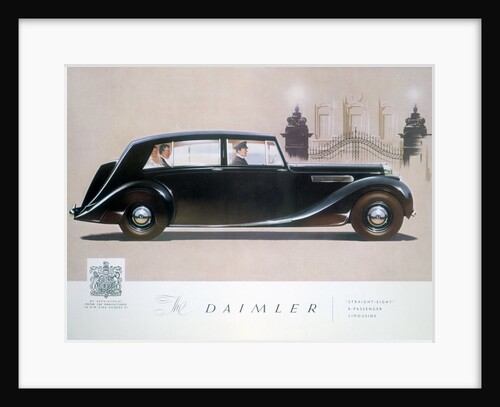 Poster advertising the Daimler Straight 8 limousine, 1947 by Unknown
