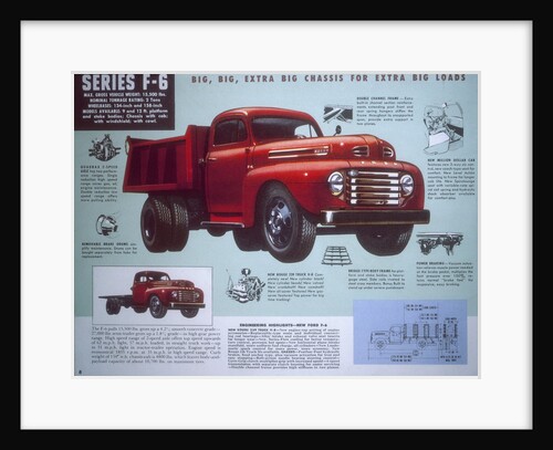 Poster advertising a Ford Truck series F-6, 1947 by Unknown