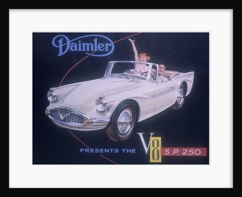 Poster advertising the Daimler V8 SP 250, 1959 by Unknown