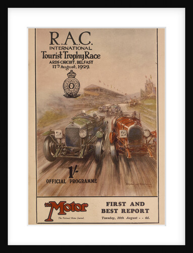 A programme for the RAC International Tourist Trophy Race, Belfast, Northern Ireland, 1929 by Unknown