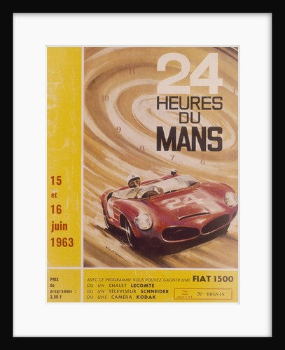 A programme advertising Le Mans 24 Hours, 1963 by G Leygnac