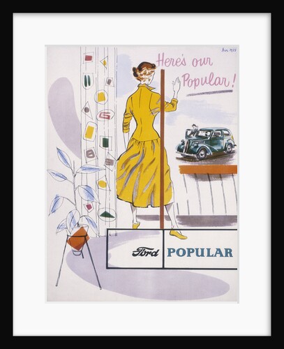 Poster advertising a Ford Popular car, 1955 by Unknown