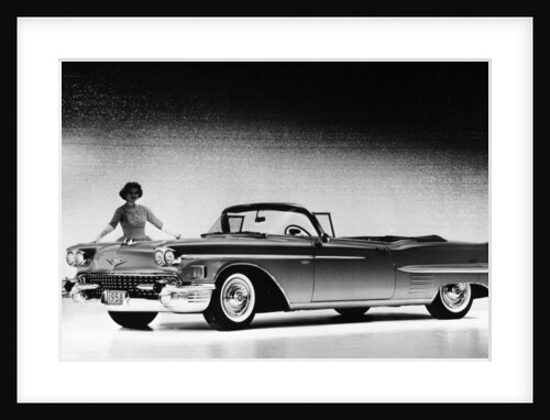 Model with a Cadillac car, 1958 by Unknown