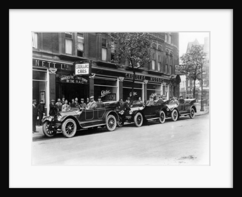 Cadillac cars preparing to start on the Austrian Alpine Trial, 1914 by Unknown