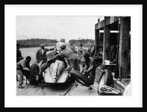 Auto Union in the pits during a Grand Prix by Anonymous
