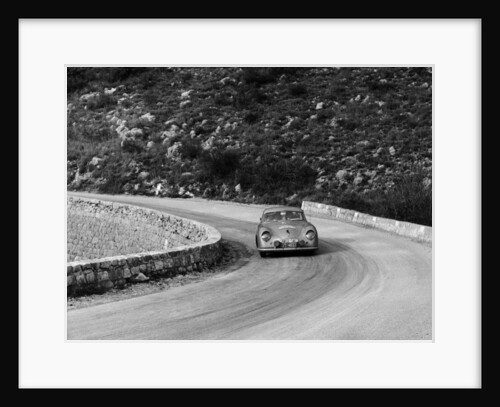 Porsche 356 taking a corner in the Monte Carlo Rally, 1954 by Unknown