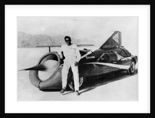 Art Arfons with 'Green Monster' Land Speed Record car, c1966 by Unknown