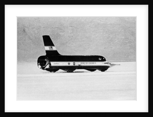 'Spirit of America Sonic I' breaking the Land Speed Record, Bonneville Salt Flats, Utah, USA, 1965 by Unknown
