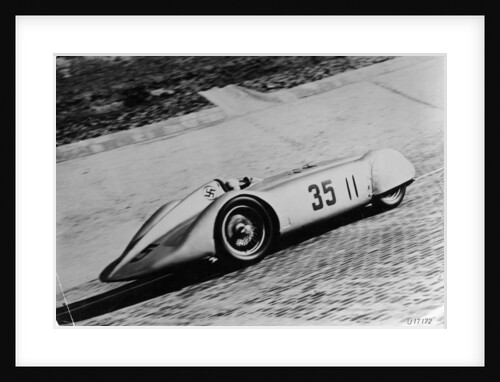 Mercedes Streamliner car of Rudolf Caracciola in the Avusrennen race, Berlin, Germany, 1937 by Unknown