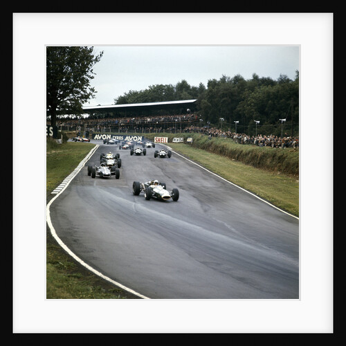 Jack Brabham leading the race by Anonymous